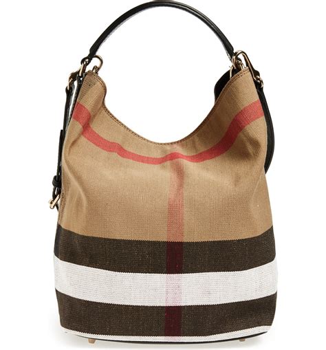 Burberry 'medium Susanna' Check Bucket Bag .